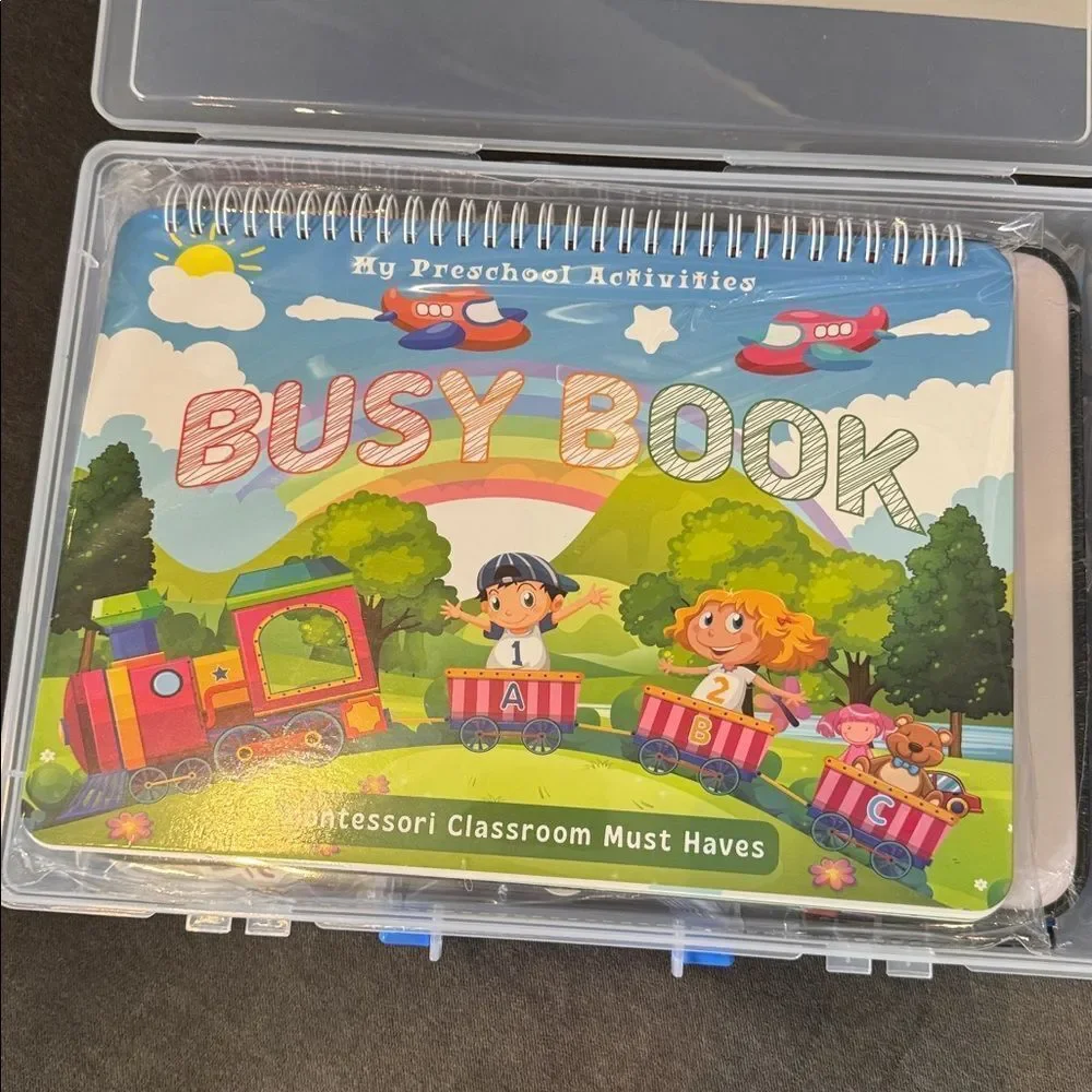 My Preschool Activities Busy Book for Toddlers 2-4 in Storage Box NEW